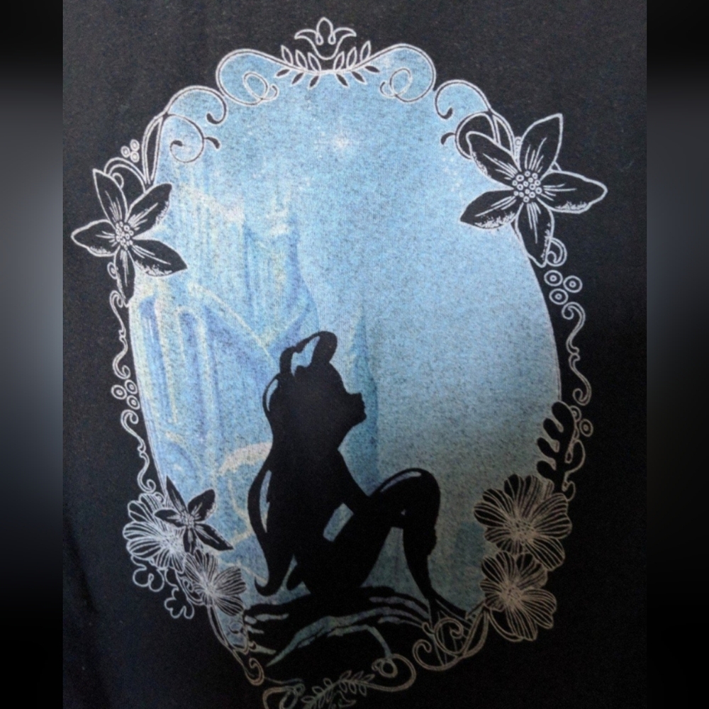 Women's Disney Parks Little Mermaid Oversized Sweatshirt Princess Emo Academia - Picture 3 of 5